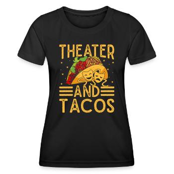 Conception de théâtre musical et de tacos - T-shirt sport Femme - noir - Devant - AI Model Female 172 light (172cm)