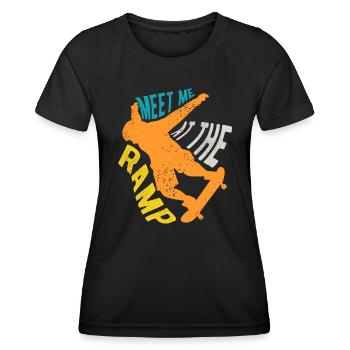 Skateboarding Skateboard Design For Skateboarder - Frauen Funktions-T-Shirt - Schwarz - Vorne - AI Model Female 172 light (172cm)