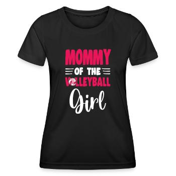 Maman de la fête familiale de volley-ball de la fille d’anniversaire - T-shirt sport Femme - noir - Devant - AI Model Female 172 light (172cm)