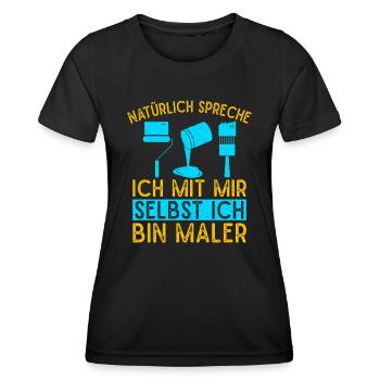 Malermeister Spreche Mit mir Selbst Maler Idee - Frauen Funktions-T-Shirt - Schwarz - Vorne - AI Model Female 172 light (172cm)