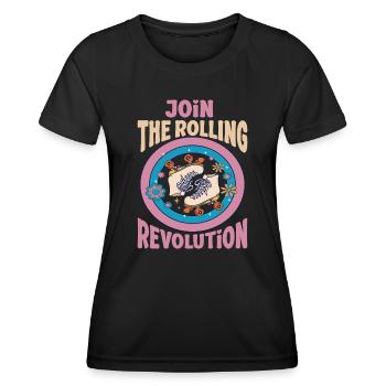 Roller Skating Skate Join The Rolling Revolution - Frauen Funktions-T-Shirt - Schwarz - Vorne - AI Model Female 172 light (172cm)
