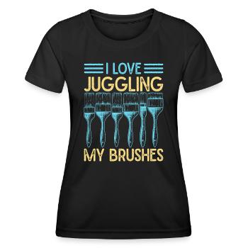 House Painter Dad Unique Gifts - Women's Functional T-Shirt - black - Front - AI Model Female 172 light (172cm)