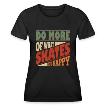 Skateboarding Skateboard Design For Skateboarder - Women's Functional T-Shirt - black - Front - AI Model Female 172 light (172cm)