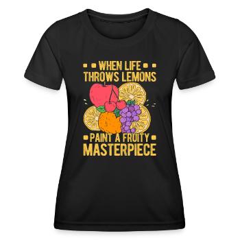 Artist Painter Graphic Paint A Fruity Art Gifts - Frauen Funktions-T-Shirt - Schwarz - Vorne - AI Model Female 172 light (172cm)