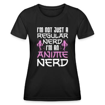 Not Regular Nerd Anime Nerd Japanese Anime Manga - Women's Functional T-Shirt - black - Front - AI Model Female 172 light (172cm)