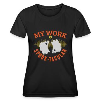 Professional Ghost Hunter Funny Spook-Tacular Work - Frauen Funktions-T-Shirt - Schwarz - Vorne - AI Model Female 172 light (172cm)