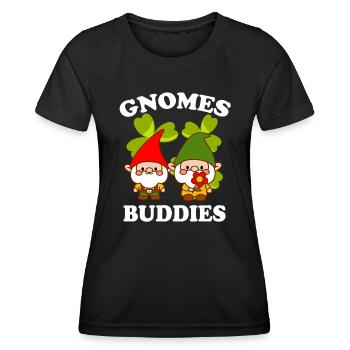 Gnomes Buddies Drôle Gnome Jardinage Cadeau - T-shirt sport Femme - noir - Devant - AI Model Female 172 light (172cm)