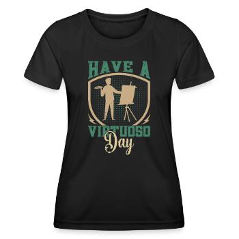 Artiste Peintre Graphique Avoir Un Cadeau De Jour Virtuose - T-shirt sport Femme - noir - Devant - AI Model Female 172 light (172cm)