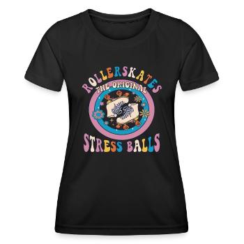Rollerskater Party The Original Stress Balls Gift - Frauen Funktions-T-Shirt - Schwarz - Vorne - AI Model Female 172 light (172cm)