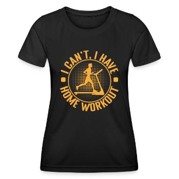 Fitness Fanatics I Can´t Have Workout Calisthenics - Frauen Funktions-T-Shirt - Schwarz - Vorne - AI Model Female 172 light (172cm)