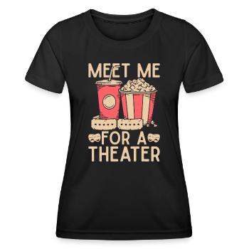 Théâtre musical Retrouvez-moi pour une scénographie théâtrale - T-shirt sport Femme - noir - Devant - AI Model Female 172 light (172cm)
