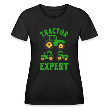 Farm Tractor Expert Farmer Boy Toddler Gift Idea - Women's Functional T-Shirt - black - Front - AI Model Female 172 light (172cm)