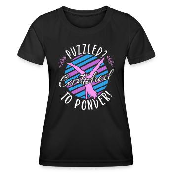 Roue de gymnaste Roue de charrette pour réfléchir à la gymnastique - T-shirt sport Femme - noir - Devant - AI Model Female 172 light (172cm)