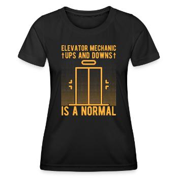 Elevator Mechanic – Ups & Downs Is A Normal Gift - Women's Functional T-Shirt - black - Front - AI Model Female 172 light (172cm)