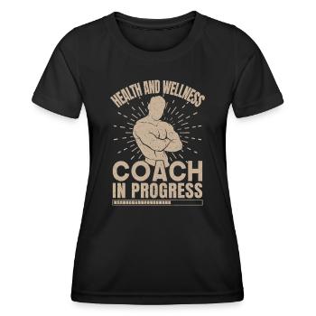 Fitness Motivation Bodybuilder Wellness Coach Gym - Women's Functional T-Shirt - black - Front - AI Model Female 172 light (172cm)