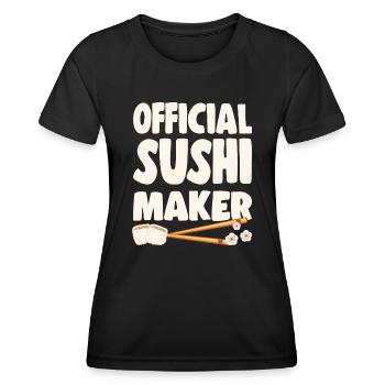 Sushi Lover Official Sushi Maker - Women's Functional T-Shirt - black - Front - AI Model Female 172 light (172cm)