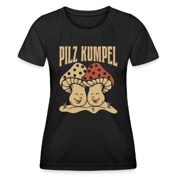 Mushroom Hunt Mushroom Buddy Mushroom Collector - Women's Functional T-Shirt - black - Front - AI Model Female 172 light (172cm)