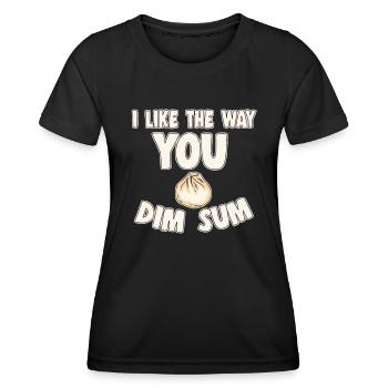 Delicious Asian Food Bao Bun Funny Dim Sum I Like - Women's Functional T-Shirt - black - Front - AI Model Female 172 light (172cm)