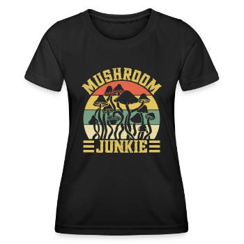 Mushroom Foraging Hunter Mushroom Junkie Morel - Frauen Funktions-T-Shirt - Schwarz - Vorne - AI Model Female 172 light (172cm)