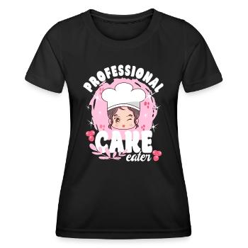 Pastry Lover Professional Cake Eater Gift - Women's Functional T-Shirt - black - Front - AI Model Female 172 light (172cm)