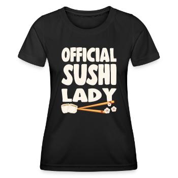 Sushi Lover Official Sushi Lady - Frauen Funktions-T-Shirt - Schwarz - Vorne - AI Model Female 172 light (172cm)