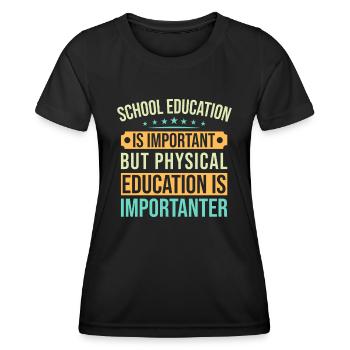 Fitness Fanatics Physical Education Importanter - Women's Functional T-Shirt - black - Front - AI Model Female 172 light (172cm)