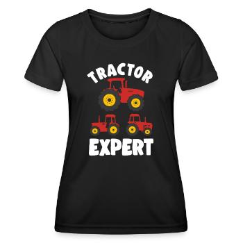 Farm Tractor Expert Farmer Boy Toddler Gift Idea - Women's Functional T-Shirt - black - Front - AI Model Female 172 light (172cm)