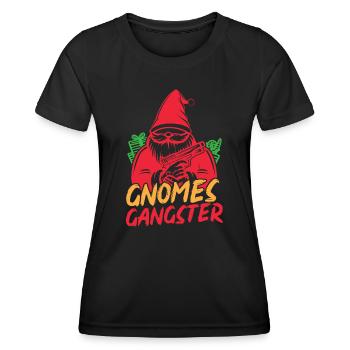 Garden Gnome Costume Gnomes Gangster Gnome - Frauen Funktions-T-Shirt - Schwarz - Vorne - AI Model Female 172 light (172cm)