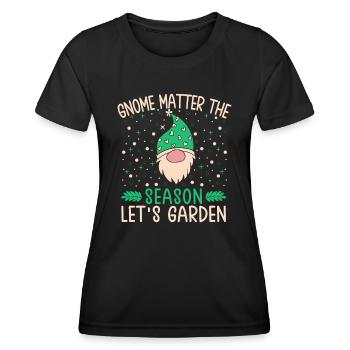 Garden Gnome Costume Matter The Season - Women's Functional T-Shirt - black - Front - AI Model Female 172 light (172cm)