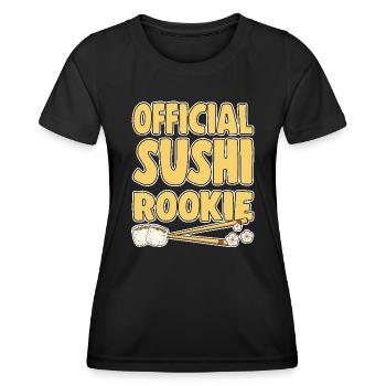 Japanese Food Lover Official Sushi Rooklie - Frauen Funktions-T-Shirt - Schwarz - Vorne - AI Model Female 172 light (172cm)