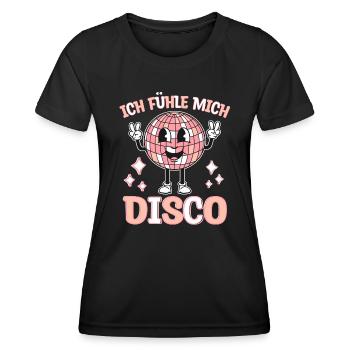 J’ai l’impression que je vais aller à la soirée disco, fêter la danse disco - T-shirt sport Femme - noir - Devant - AI Model Female 172 light (172cm)