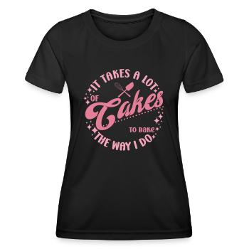 Cake Baker Lot Of Cakes To Bake I Do Cupcake - Women's Functional T-Shirt - black - Front - AI Model Female 172 light (172cm)