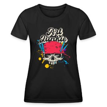 Funny Art Painter Art Junkie Drawing Gift idea - Frauen Funktions-T-Shirt - Schwarz - Vorne - AI Model Female 172 light (172cm)