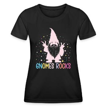 Garden Gnome Costume Gnomes Rocks Gnome - Frauen Funktions-T-Shirt - Schwarz - Vorne - AI Model Female 172 light (172cm)