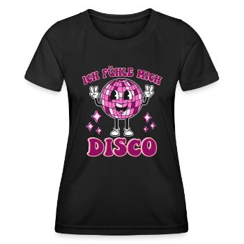 J’ai l’impression que je vais aller à la soirée disco, fêter la danse disco - T-shirt sport Femme - noir - Devant - AI Model Female 172 light (172cm)