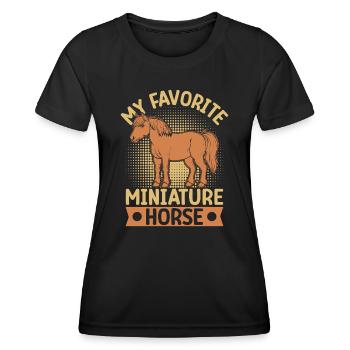 Hobby Horse Rider MIniature Horse English Riding - Frauen Funktions-T-Shirt - Schwarz - Vorne - AI Model Female 172 light (172cm)