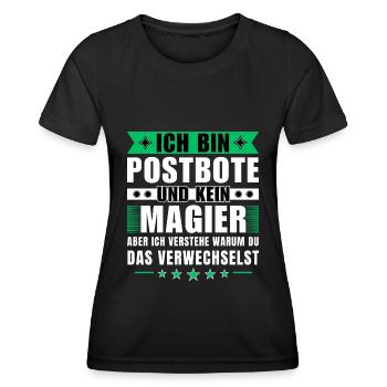 Ich bin Postbote und kein Magier - Frauen Funktions-T-Shirt - Schwarz - Vorne - AI Model Female 172 light (172cm)