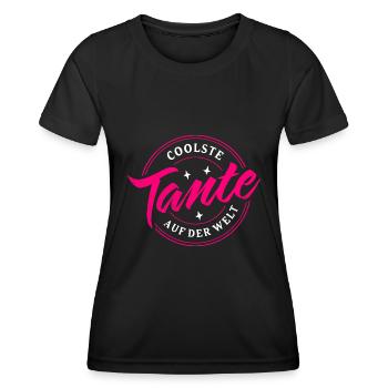 COOLSTE TANTE SCHWESTER GESCHWISTER PATENTANTE - Frauen Funktions-T-Shirt - Schwarz - Vorne - AI Model Female 172 light (172cm)