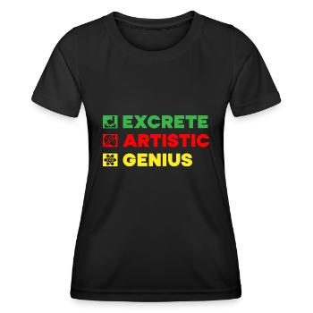 Artist Painter Graphic Artistic Genius Art Saying - Women's Functional T-Shirt - black - Front - AI Model Female 172 light (172cm)