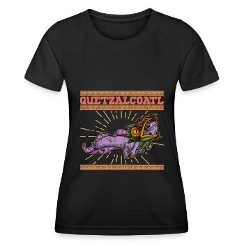 Quetzalcoatl Axolotl Mexiko Azteken Gottheit - Frauen Funktions-T-Shirt - Schwarz - Vorne - AI Model Female 172 light (172cm)