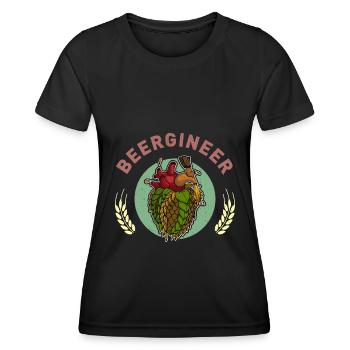 Brauer Bierbrauer Hopfen Biertrinker Brauerei Bier - Frauen Funktions-T-Shirt - Schwarz - Vorne - AI Model Female 172 light (172cm)