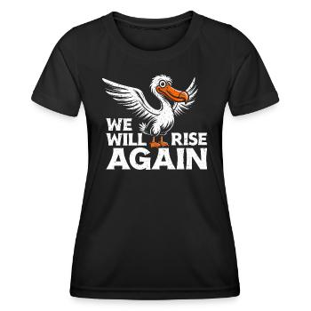 Dodo Bird Design - We Will Rise Again - Women's Functional T-Shirt - black - Front - AI Model Female 172 light (172cm)