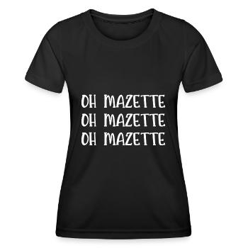 oh mazette oh mazette oh mazette - T-shirt sport Femme - noir - Devant - AI Model Female 172 light (172cm)
