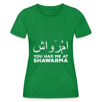 Shawarma - T-shirt sport Femme - vert - Devant - AI Model Female 172 dark (172cm)