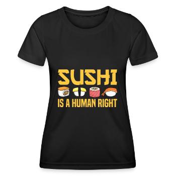 Sushi - T-shirt sport Femme - noir - Devant - AI Model Female 172 light (172cm)