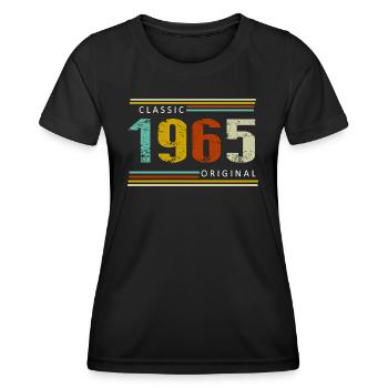 Geburtstag, Classique de 1965 Original, Rétro - T-shirt sport Femme - noir - Devant - AI Model Female 172 light (172cm)