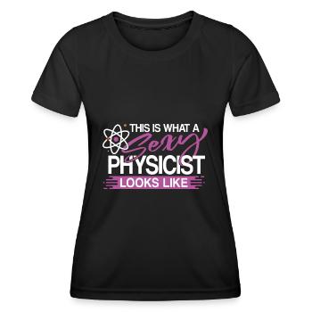 Physicist - Women's Functional T-Shirt - black - Front - AI Model Female 172 light (172cm)