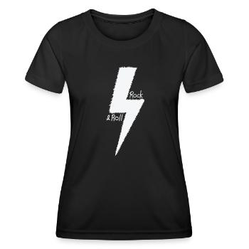 Rock 'n' Roll Gitarre Genre Musikstil - Frauen Funktions-T-Shirt - Schwarz - Vorne - AI Model Female 172 light (172cm)