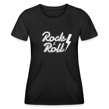 Rock & Roll Musikstil Genre Gitarre Rockband - Frauen Funktions-T-Shirt - Schwarz - Vorne - AI Model Female 172 light (172cm)