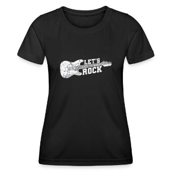 Let’s Rock Musikstil Genre Gitarre Rockband - Frauen Funktions-T-Shirt - Schwarz - Vorne - AI Model Female 172 light (172cm)